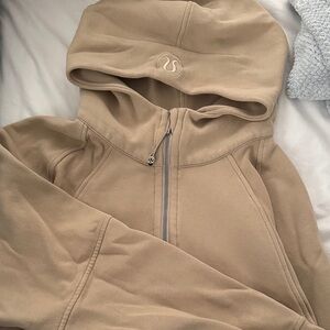lululemon athletica Beige Zip-Up Hoodie